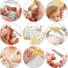 Baby Grooming Kit, Baby Care Items, Baby Care Essentials Set, Baby Supplies Set, 8PCS Baby Health Care Set Portable Baby Care Kit, Safety Cutter Baby Nail Kit for Newborn, Infant & Toddler(Yellow)