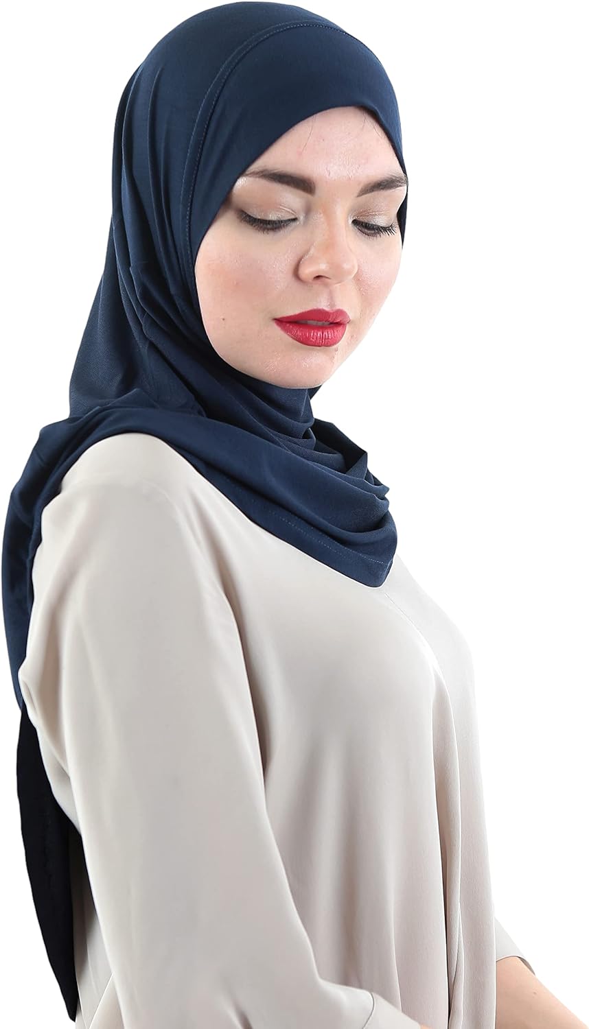 Avanos Easy Wear Soft Hijab for Women, Instant Hijab Long Scarf, Jersey Turbans Prayer Muslim Abayas Dress Clothes Jilbab