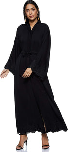 Nukhbaa Women's Abaya, Black