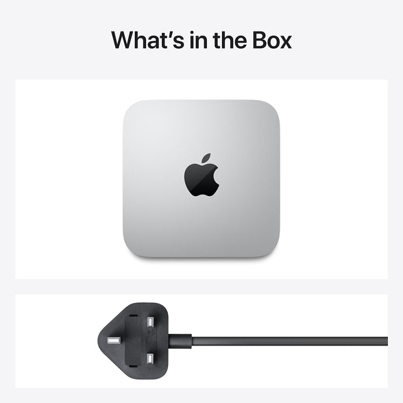 Mac mini: Apple M1 chip with 8‑core CPU and 8‑core GPU, 512GB SSD