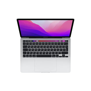 Apple 2022 MacBook Pro laptop with M2 chip: 13-inch Retina display, 8GB RAM, 256GB SSD storage, FaceTime HD camera. Works iPhone and iPad; Silver ; Arabic/English