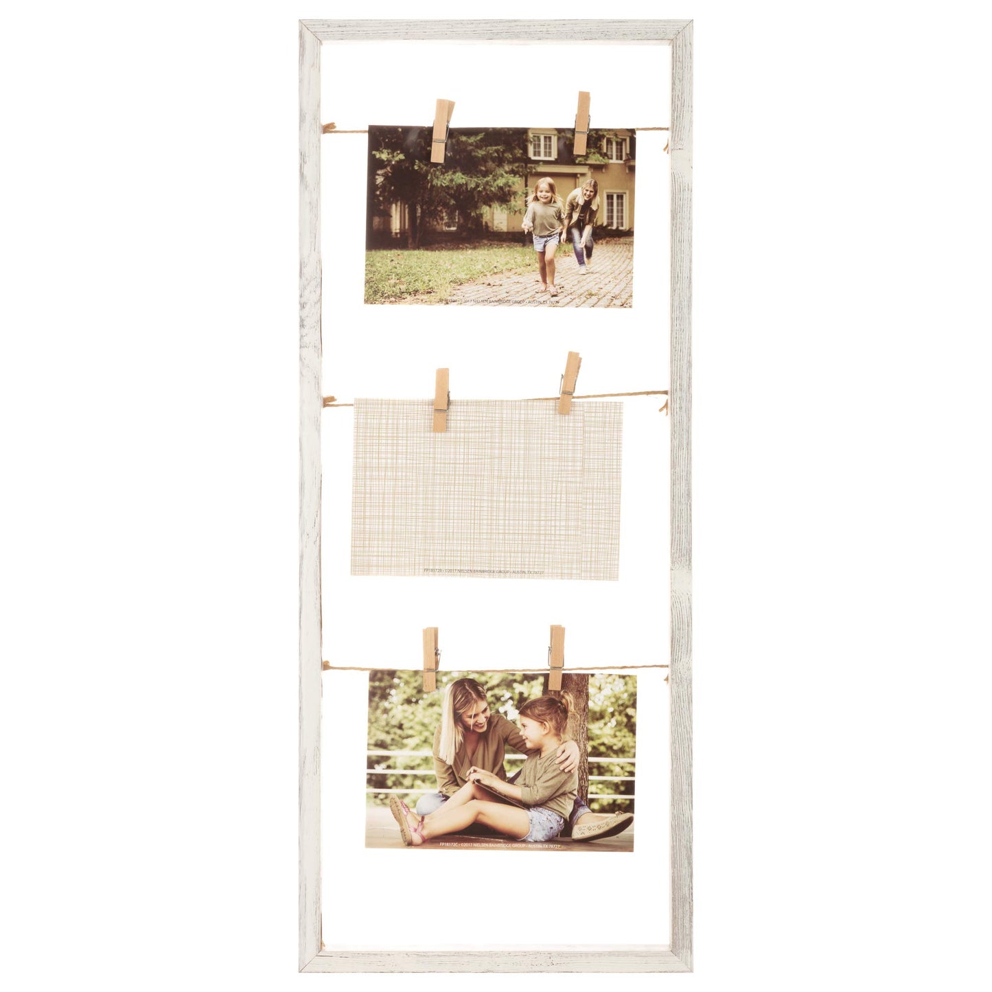 GALLERY PERFECT 17Fw1938 Rustic Collage Wall Kit Picture Frame Set, Multi Size - 4" X 6", 5" 7", White, 9 Piece