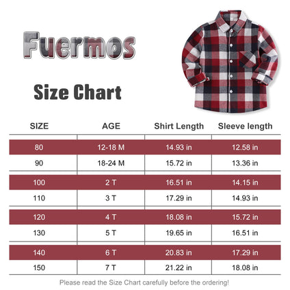 Toddler Baby Boy Girls Outfits Plaid Flannel Long Sleeve T-Shirt Tops Kid Clothes