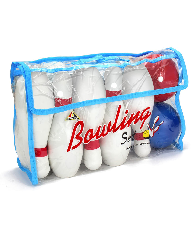 Phobby Kids Bowling Set with 10 Soft Foam Bowling Pins & 2 Balls, Indoor Outdoor Bowling Toys for Toddlers 3-8 Years Old