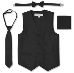 Johnnie Lene Boys Formal Dupioni Tuxedo Vest Set Size14