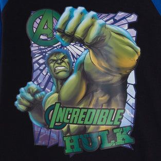 MARVEL Boys Incredible Hulk Pyjamas Kids Avengers Full Length Pjs Set 2 Piece Nightwear 7-8Y