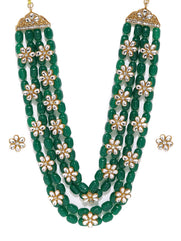 ZAVERI PEARLS Jewellery Set For Women (Green) (ZPFK9098)