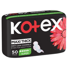 Kotex Designer Maxi Pads Super + Wings 50pcs