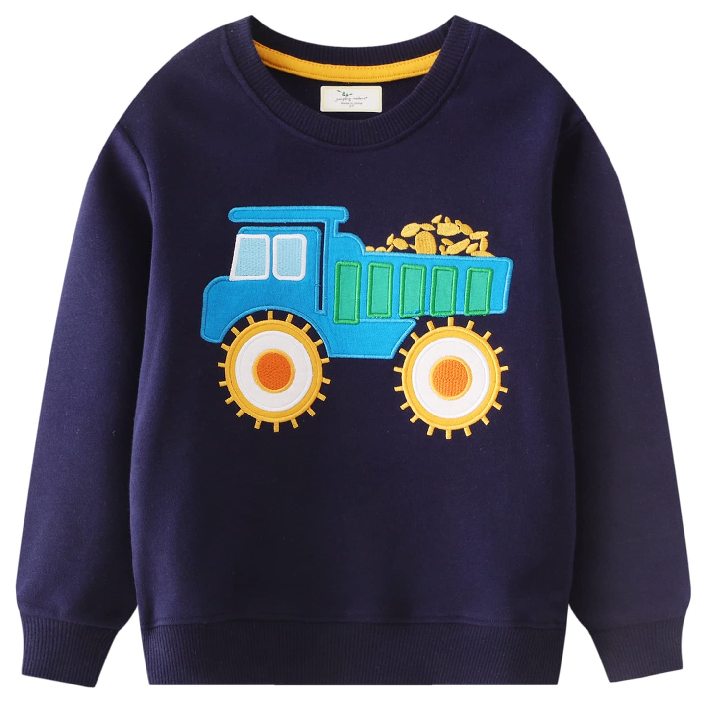 DHASIUE Kids Boys Dinosaur Sweatshirt Jumper T-Shirt Cute Long Sleeve Tops Casual Cotton Tee Shirts Toddler Clothes Age 1-7 Years