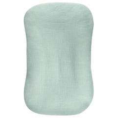 Hooyax Muslin Baby Lounger Cover Soft Organic Cotton Slipcover Fits Newborn Lounger for Baby Boys and Girls (Blue-Green)