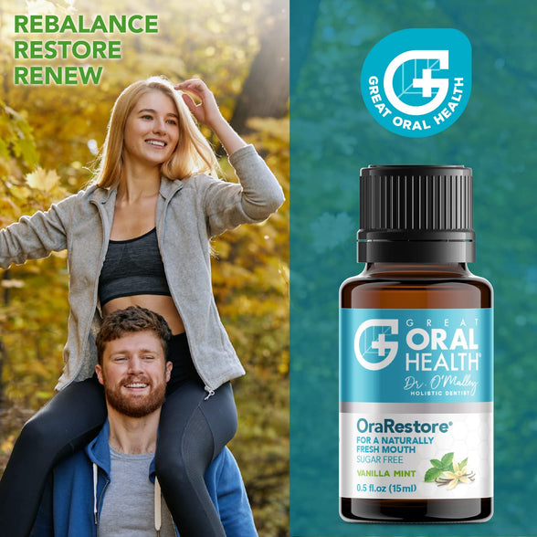 OraRestore Natural Bad Breath Treatment—Concentrated Blend of Essential Oils—Dentist Formulated Liquid Toothpaste & Mouthwash for Healthy Gums & Teeth—Tooth Oil for Oral Care w/eBooklet 15ml (1 Pack)