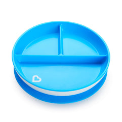 Munchkin Stay Put Suction Plate, 6 + Month, Blue, Pack of 1