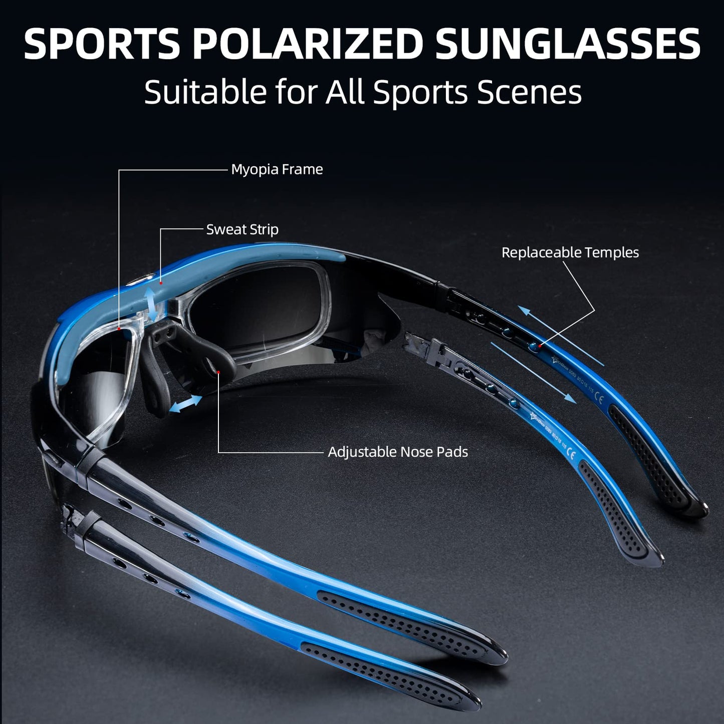 RockBros Polarized Sports Sunglasses UV Protection Cycling Glasses Outdoor