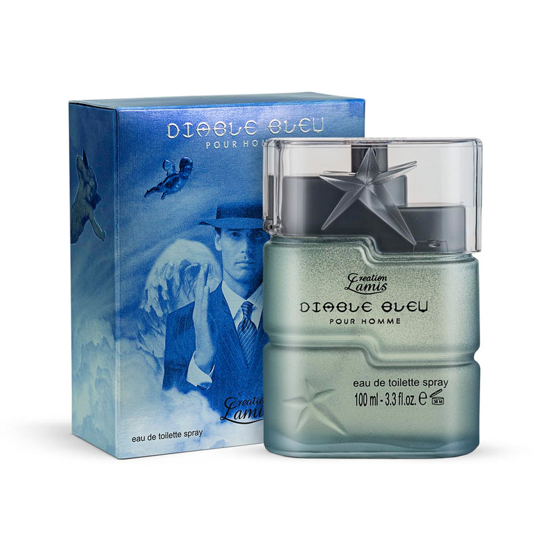 Creation Lamis Diable Bleu Eau de Toilette Perfume for Men, Oriental & Woody Long Lasting Masculine Fragrance, Body Perfume for Men - 100ml
