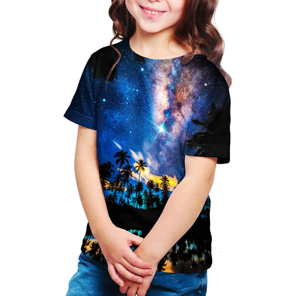 SYAIMN Boys Girls Shirts 3D Printed T-Shirts Colorful Graphic Short Sleeve Tees for Kids 6-16 Years