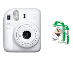 Fujifilm Instax Mini 12 Instant Camera - Clay White + 2 Pack Film