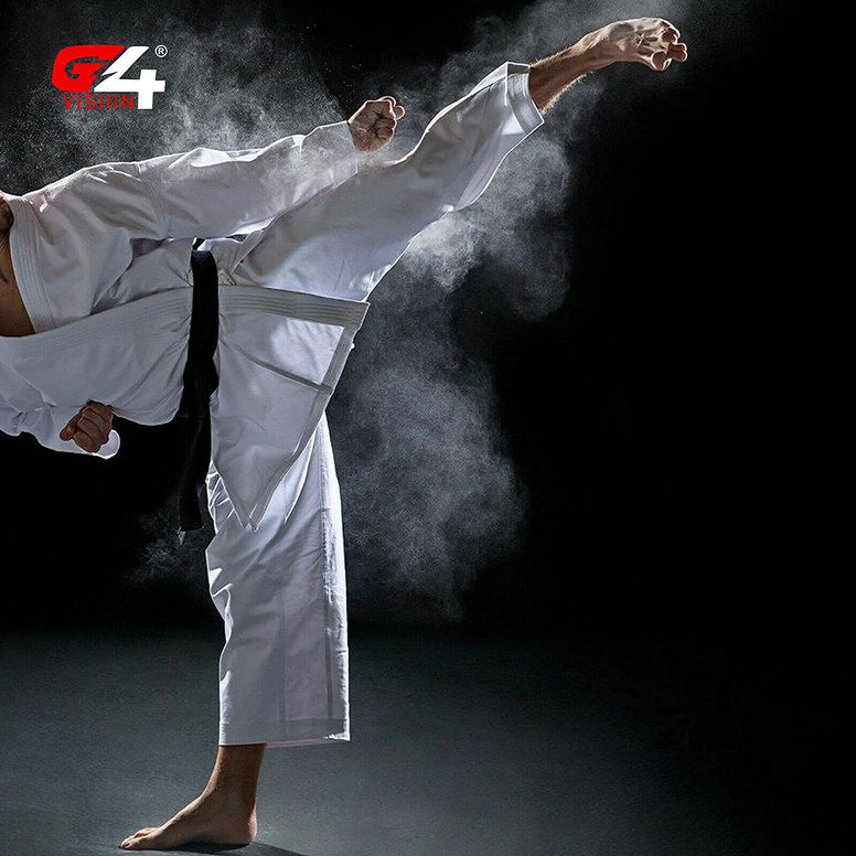 G4 VISION Karate Trousers Martial Arts Karate Pants Student Cotton GI Aikido Kids Pant Kung Fu Adults Kimono Trousers Medium