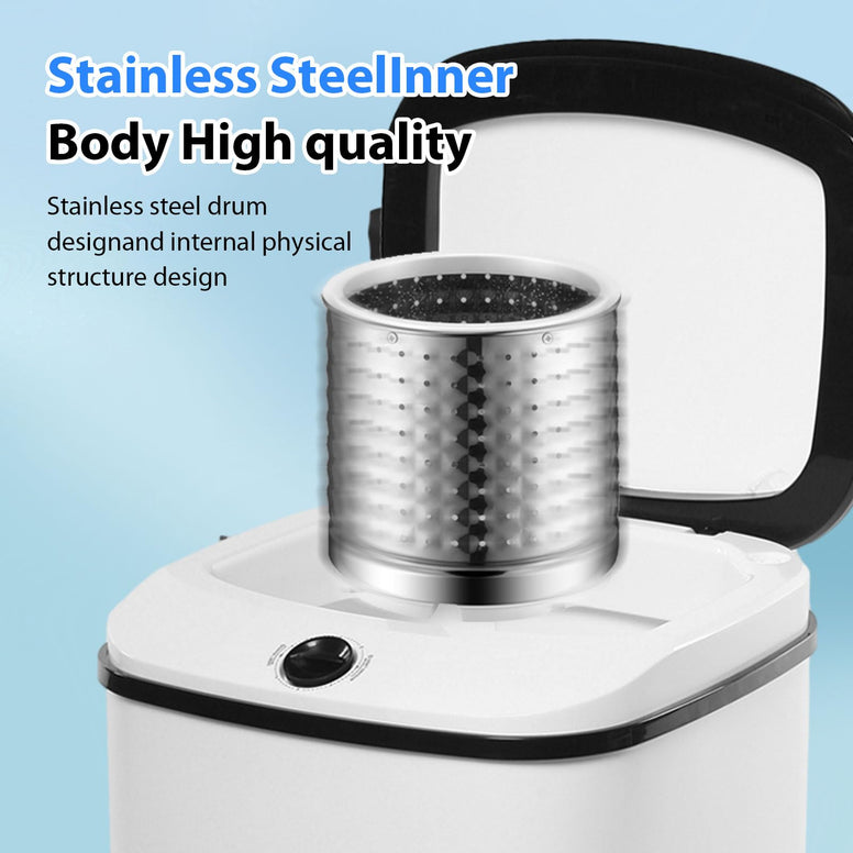 Portable Washing Machine, TDOO shoes washing machine，baby washing machine, semi-automatic washing machine, blue light antibacterial 7.5L capacity, including drain hose，Suitable for Apartment, Dorm