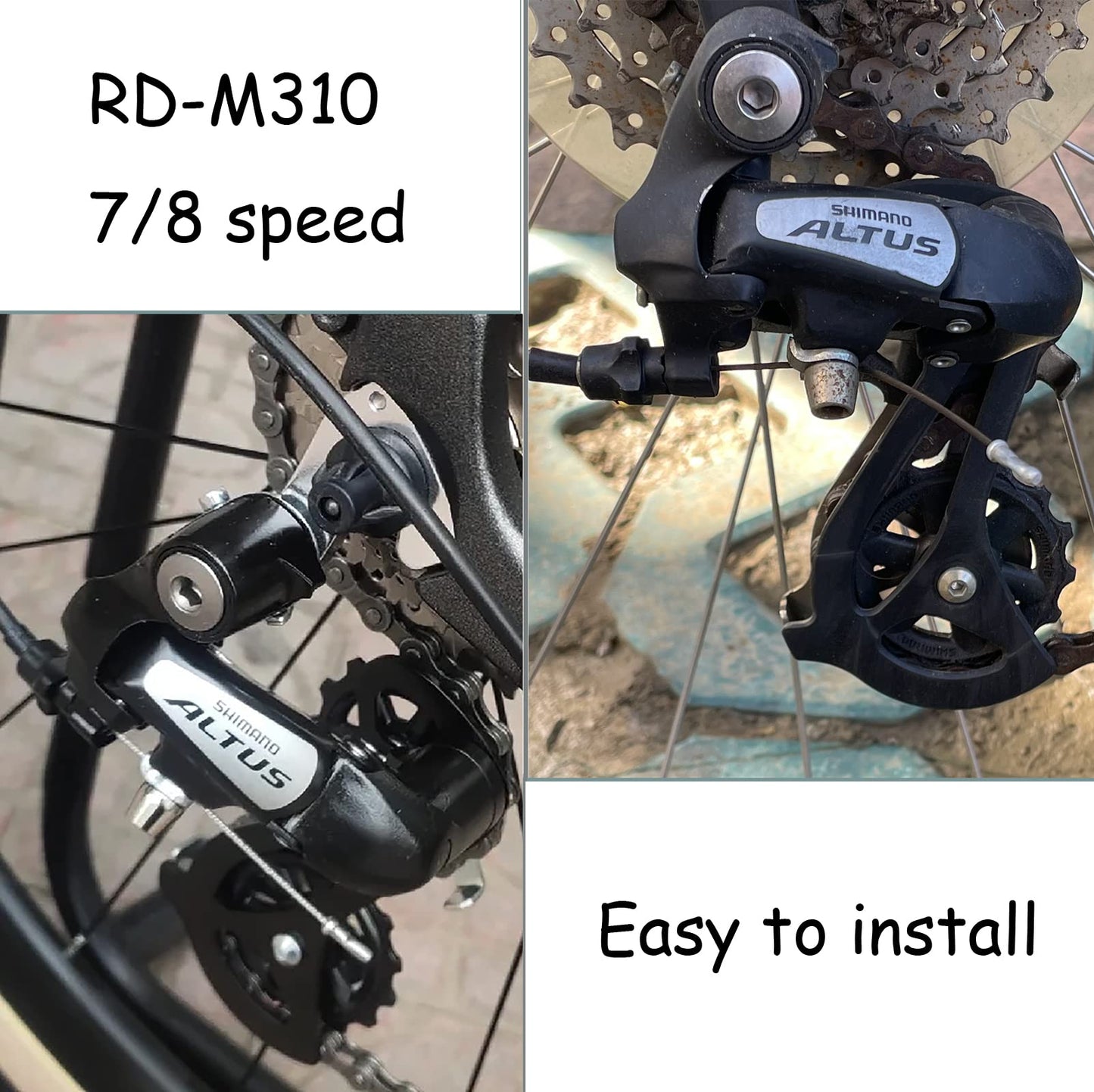 THALOUS Bicycle Rear Derailleur 6/7/8 Speed Tourney RD-TY300 RD-TX800 Altus RD-M310 for MTB Bike Direct Mount