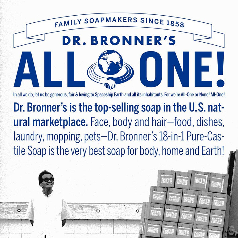 Dr. Bronner’s - Pure-Castile Liquid Soap (Peppermint, Travel Size, 2 ounce) - Made with Organic Oils, 18-in-1 Uses: Face, Body, Hair, Laundry, Pets and Dishes, Concentrated, Vegan, Non-GMO