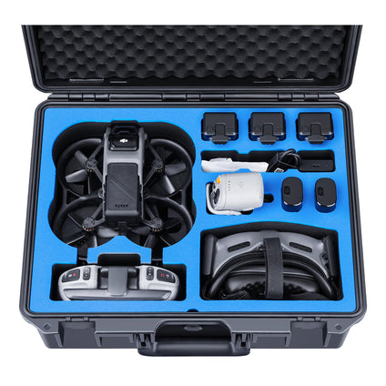 Lykus 2022 DJI Avata Case Titan AT110 Waterproof Hard Case for DJI Avata, Goggles 2, and FPV Remote Controller, Support up to 9 Avata batteries and 3 Goggles batteries