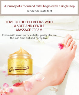 BIOAQUA Foot Care Herbal Massage Scrub-Exfoliating Cream Cleansing Delicate Feet Skin Shea Oil Natural Extracts180g