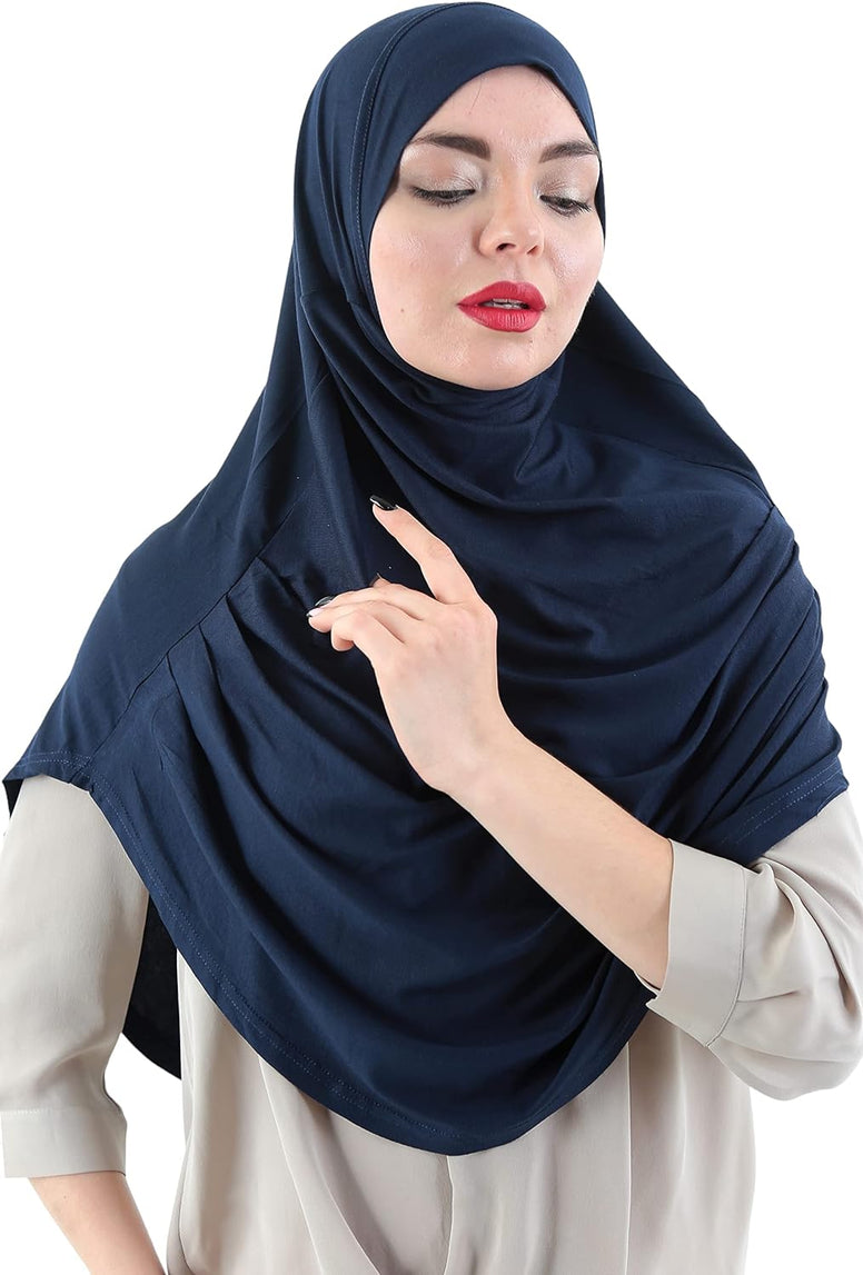 Avanos Easy Wear Soft Hijab for Women, Instant Hijab Long Scarf, Jersey Turbans Prayer Muslim Abayas Dress Clothes Jilbab