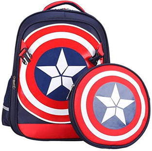 Large Marvel American Captain's Schoolbag Primary School Boys Backpack Children's Reduced Shoulder Bag Small