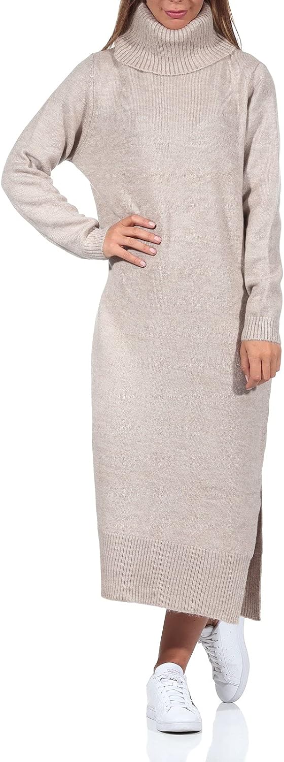 فستان نسائي فقط ONLBRANDIE L/S ROLL NECK DRESS KNT NOOS