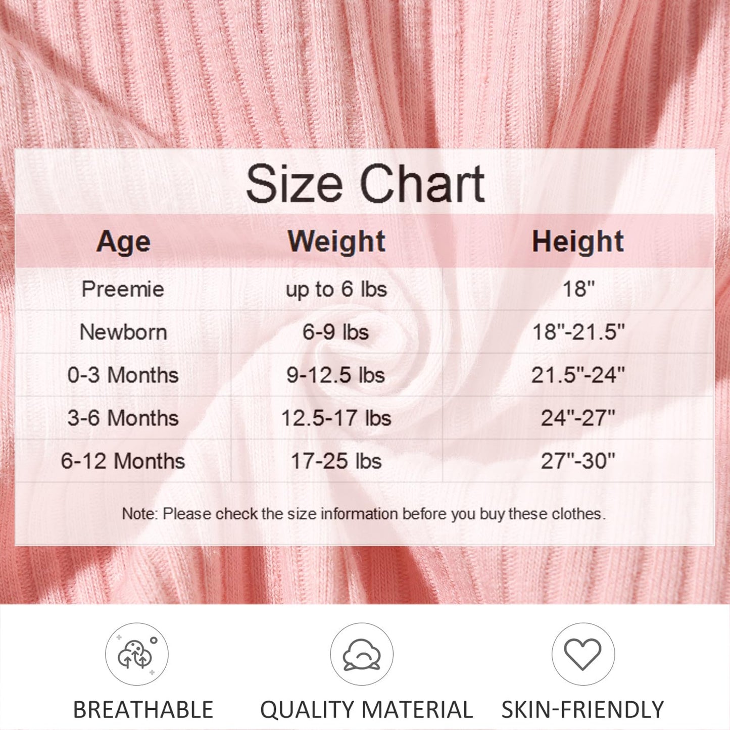 fioukiay Preemie Newborn Baby Girl Clothes Infant Girl Solid Ribbed Outfits Ruffle Romper and Pants 3PC Clothing Sets 3-6 Months