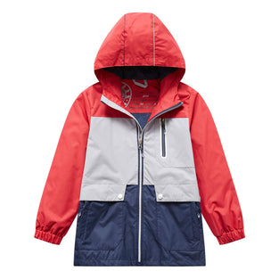 KID1234 Boys' Rain Jacket Lightweight Quick Dry Waterproof Hooded Raincoat 5-6Y