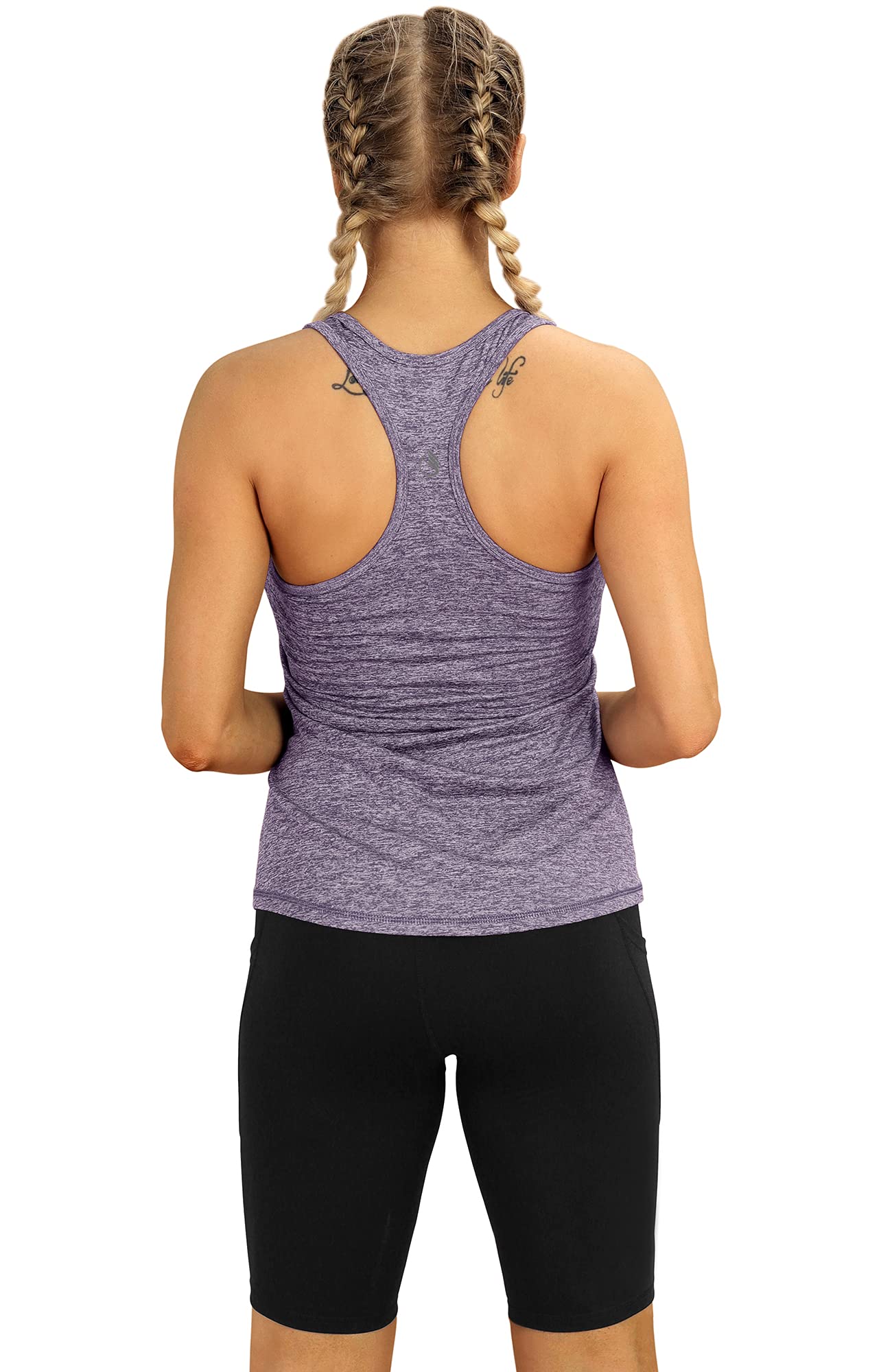 icyzone Women's Racerback Workout Athletic Running Tank Tops (Pack of 3)