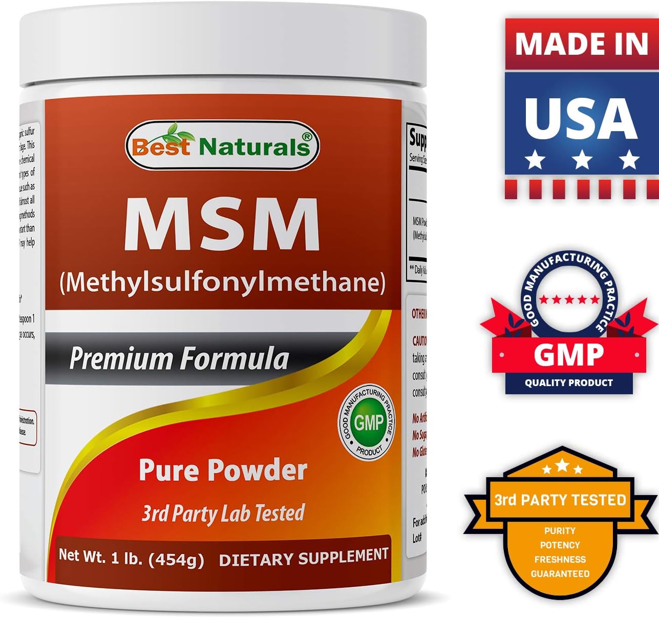 Best Naturals 100% Pure MSM Powder, 1Lb