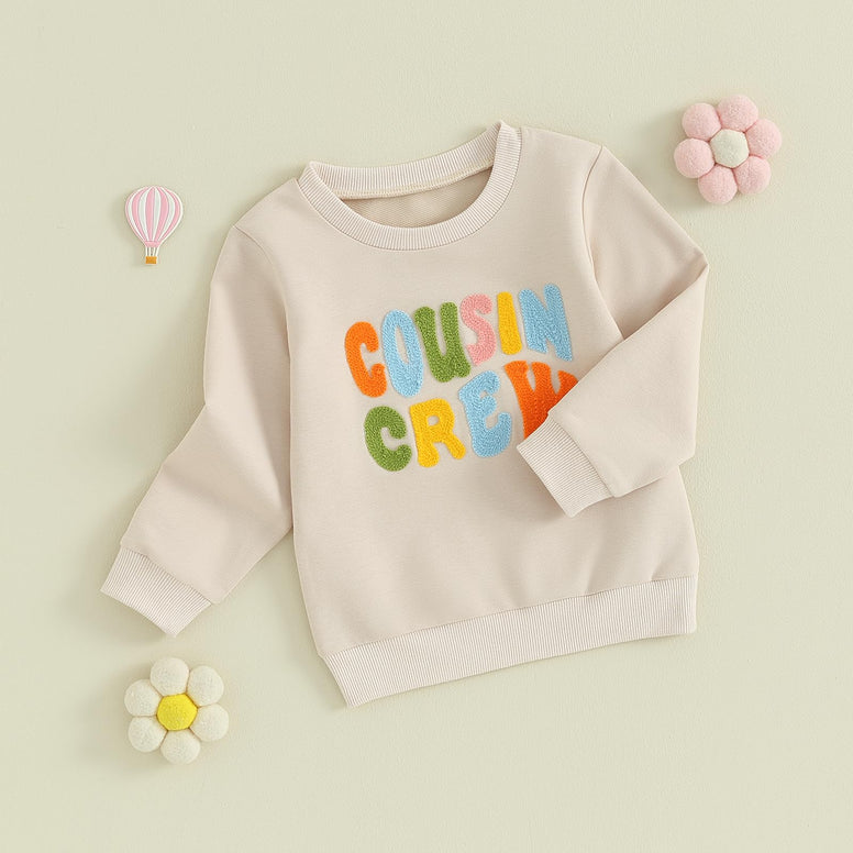 Twopumpkin Baby Girl Boy Crewneck Sweatshirt Oversized Sweater Romper Fall Winter Clothes 3-4 Years