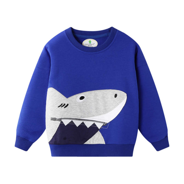 Boys Sweatshirts Elephant Pullover T-Shirts Toddler Cotton Cute Tops Tee Long Sleeve Outdoor Outfit
