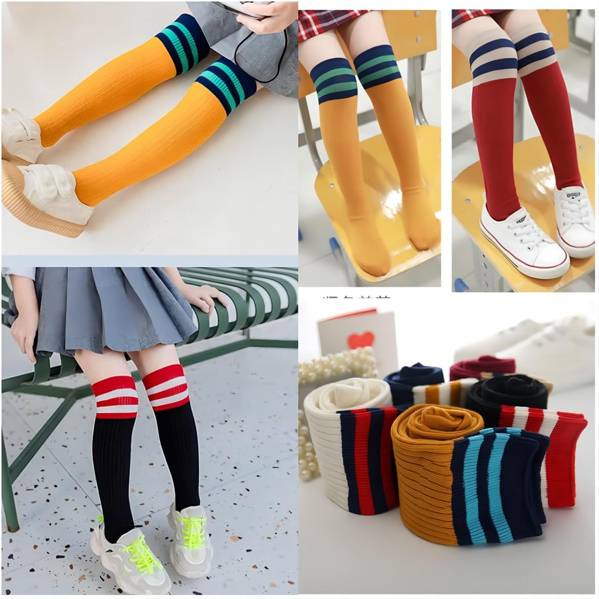 Girls Stockings, Cartoon Animal Cat Bear Fox Over Calf Knee High Socks, Girls Knee Socks Girls Cartoon Straight Socks Cotton Socks, Tube Socks Pure Cotton Socks (for 2-12 Years)