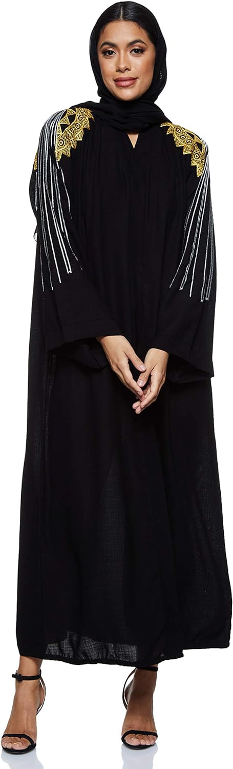 Nukhbaa Women's Abaya, Black