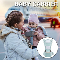 COOLBABY Multifunction Baby Strap Waist Stool Hip Seat Baby Carrier, Suitable For 0-36 Months Baby,6 in 1 Carrying Mode,Adjustable Size, Very Suitable For Hiking Shopping Trip