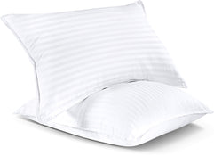 Utopia Bedding (2 Pack) Premium Plush Gel Pillow - Fiber Filled Bed Pillows - Queen Size 20 x 28 Inches - Cotton Pillows for Sleeping - Fluffy and Soft Pillows