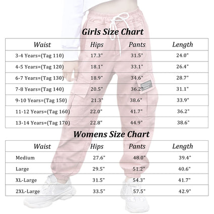 SANGTREE Girls & Women's Cargo Jogger Pants, 3 Years - Women 3XL