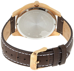 Citizen Men's Quartz Watch, Analog Display And Leather Strap - Bi1033-04E