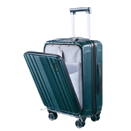 Carry on Luggage 21 Inch with Front Pocket for 15.6