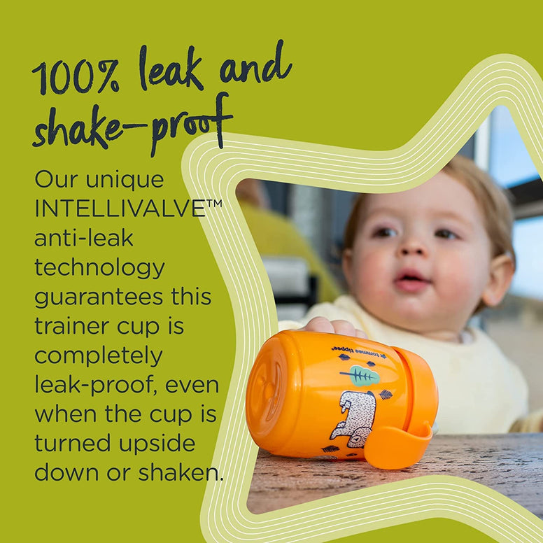 Tommee Tippee Superstar Sippee, Trainer Sippy Cup for Babies with INTELLIVALVE Leak and Shake-Proof Technology and BACSHIELD Antibacterial Technology, 6m+, 300ml, Pack of 1, Blue