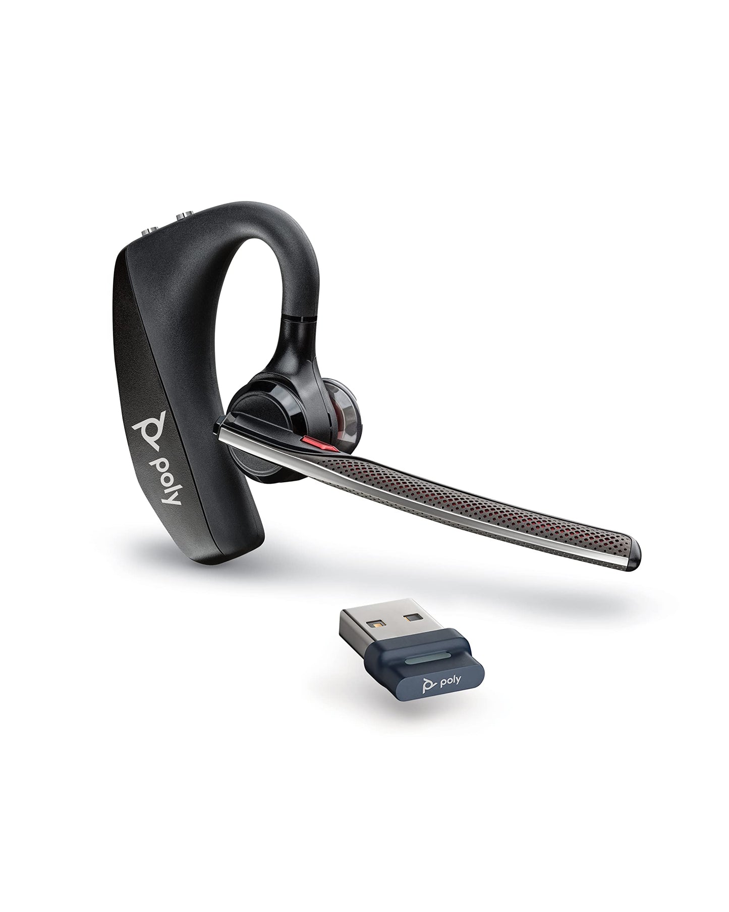 Poly Voyager 5200 UC Wireless Headset & Charging Case - Single-Ear Bluetooth Headset w/Noise-Canceling Mic - Connect to Mobile/PC via Bluetooth -Works w/Microsoft Teams, Zoom & More, Plantronics