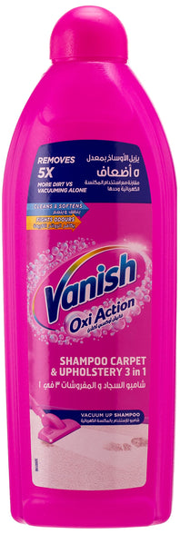 Vanish Carpet and Upholstery Stain Remover Shampoo, Removes 5X More Dirt, 1 L