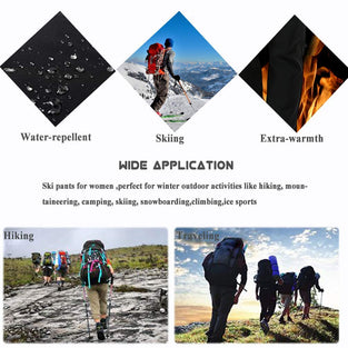 Softshell Trousers Womens Winter Fleece Lined Trousers Waterproof Hiking Pants Outdoor Camping Trouser