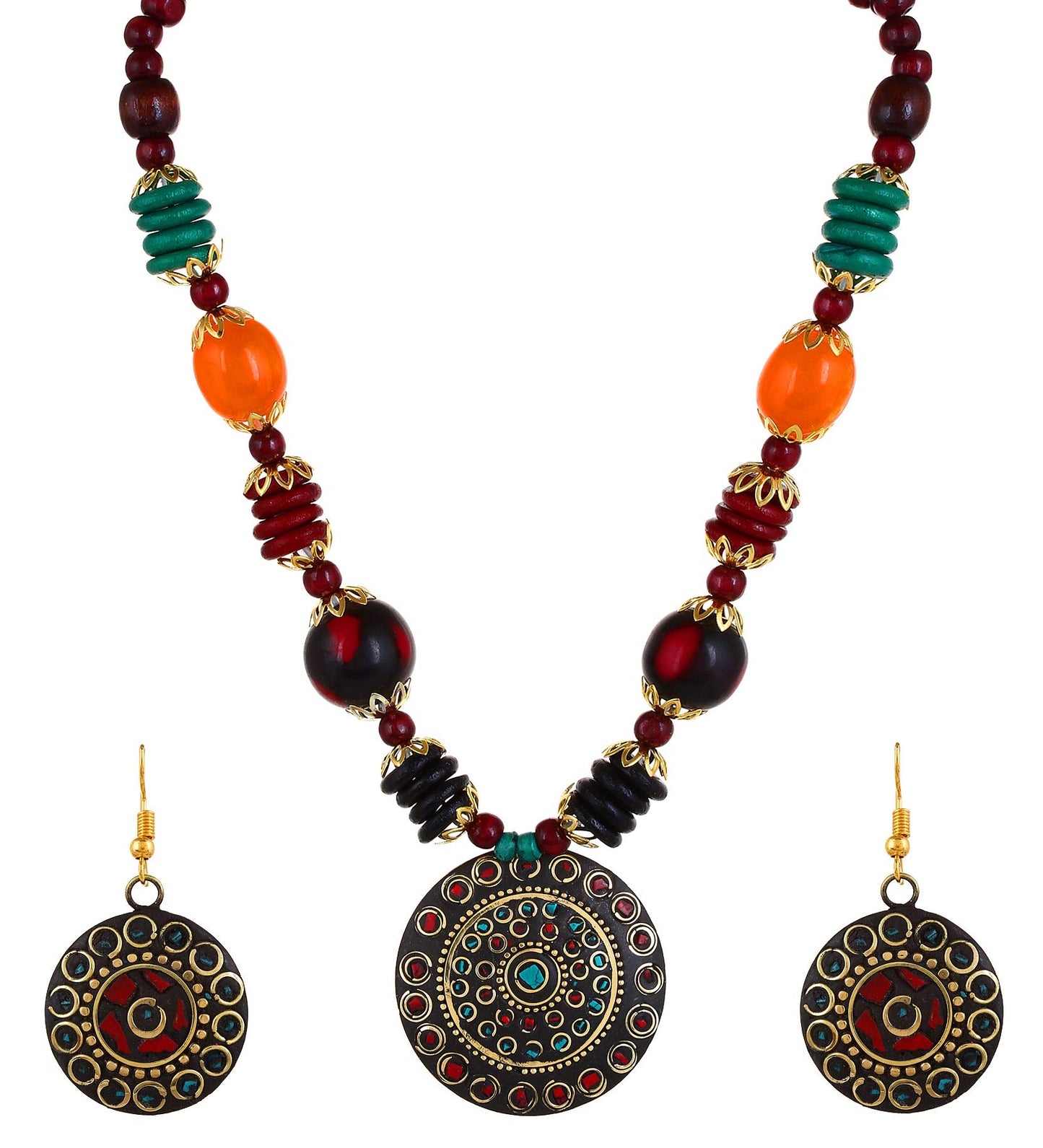 يوبيلا – طقم مجوهرات أفغانية أنيقة للنساء (عدة ألوان)(MV-FS6S-86K3)