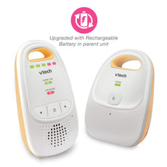 VTech DM111 Upgraded Audio Baby Monitor. 1 Parent Unit with Rechargeable Battery, Best-in-Class Long Range, Digital Wireless Transmission, Crystal-Clear Sound, Plug & Play, Sound Indicator & Alerts