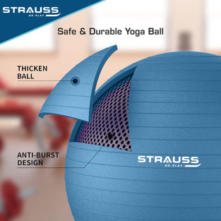 Strauss Anti Burst Gym Ball With Foot Pump 65 cm