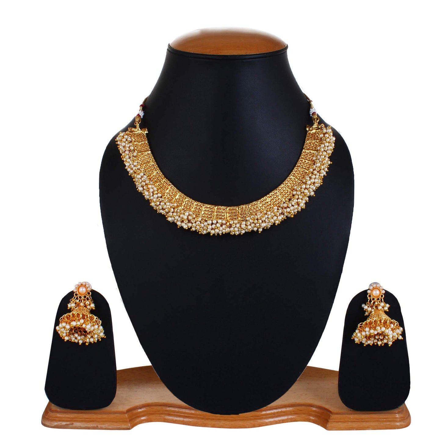 YouBella Gold Plated Jewellery Set for Women (Golden)(YBNK_5005D)